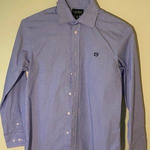 Blue button down shirt